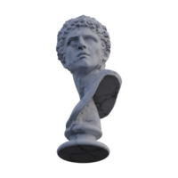 Head of a Man  statue, 3d renders, isolated, perfect for your design png