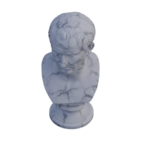 farnese Caesar standbeeld, 3d geeft weer, geïsoleerd, perfect voor uw ontwerp png