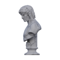 antinoo estatua, 3d renders, aislado, Perfecto para tu diseño png