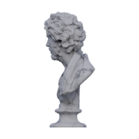 Philosopher  statue, 3d renders, isolated, perfect for your design png