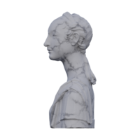 un joven niña estatua, 3d renders, aislado, Perfecto para tu diseño png