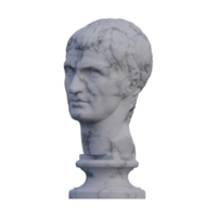 Giulio Cesare statua, 3d rende, isolato, Perfetto per il tuo design png