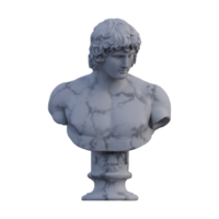 antinous estátua, 3d renderiza, isolado, perfeito para seu Projeto png