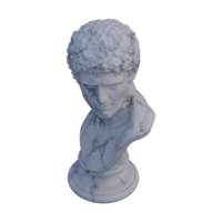 Head of a Man  statue, 3d renders, isolated, perfect for your design png