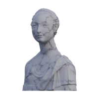 un joven niña estatua, 3d renders, aislado, Perfecto para tu diseño png