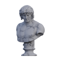 antinous estátua, 3d renderiza, isolado, perfeito para seu Projeto png