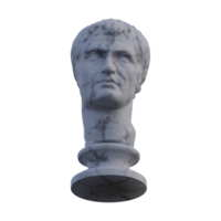 Julius Caesar standbeeld, 3d geeft weer, geïsoleerd, perfect voor uw ontwerp png