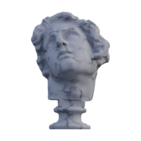 Alexandre statue, 3d rend, isolé, parfait pour votre conception png