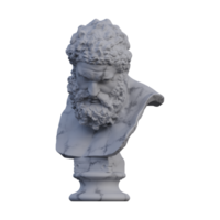 Farnese Hercules  statue, 3d renders, isolated, perfect for your design png