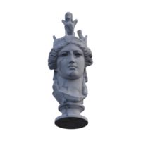 Athena  statue, 3d renders, isolated, perfect for your design png