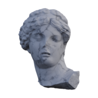 cabeza de un dormido estatua, 3d renders, aislado, Perfecto para tu diseño png