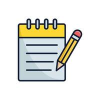 note icon vector design template in white background