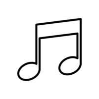 música Nota icono vector diseño modelo en blanco antecedentes