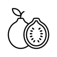 guava icon vector design template in white background