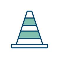 traffic cone icon vector design template in white background
