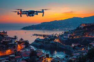 ai generado zumbido volador en el cielo profesional fotografía foto