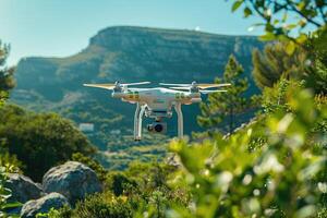 AI generated drone flying in the sky professional photography photo