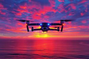 AI generated drone flying in the sky professional photography photo