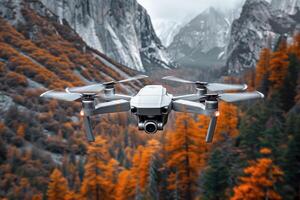 AI generated drone flying in the sky professional photography photo