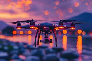 AI generated drone flying in the sky professional photography photo