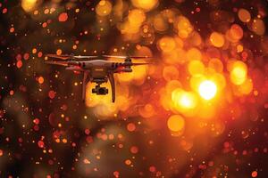 AI generated drone flying in the sky professional photography photo