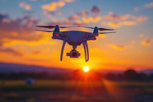 AI generated drone flying in the sky professional photography photo