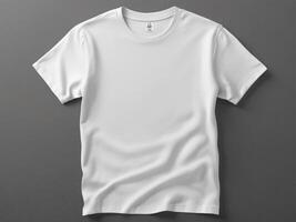 AI generated white t-shirt template photo