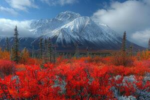 ai generado hermosa naturaleza montaña paisaje profesional fotografía foto