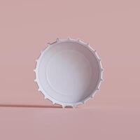 Close up of a bottle cap on white background 3D render photo