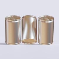 Packaging Fisher Sardines, aluminium cap texture, 3D rendering white background photo