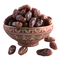 AI generated 3D Rendering of a Ramadan Tasty Dates on Transparent Background - Ai Generated png