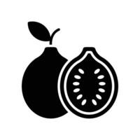 guava icon vector design template in white background