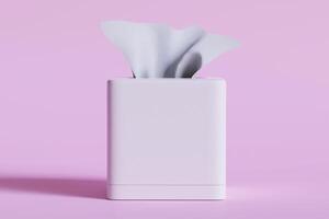 3D rendering illustration of a tissues box photo