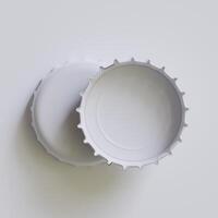 Close up of a bottle cap on white background 3D render photo