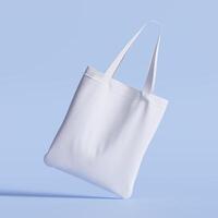 Textile tote bag for shopping mockup. 3D illustration photo