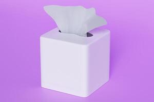 3D rendering illustration of a tissues box photo