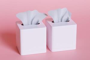 3D rendering illustration of a tissues box photo