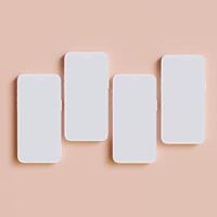 Minimalist modern clay for mockup collection smartphones for presentation, application display, information graphics photo