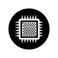 Microchip vector icon. CPU illustration symbol. core sign.