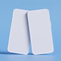 Minimalist modern clay for mockup collection smartphones for presentation, application display, information graphics photo