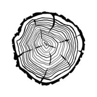 madera rebanada icono vector. madera anillos ilustración signo. árbol símbolo. aserradero logo. vector