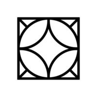 Geometric Pattern icon vector. Geometric figure illustration sign. Coasters Stencil symbol or logo. vector