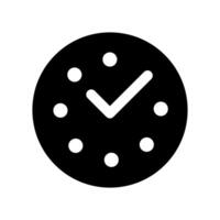 Clock face icon vector. Wall Clock illustration sign. Time symbol. watch symbol or logo. vector