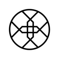 Geometric Pattern icon vector. Geometric figure illustration sign. Coasters Stencil symbol or logo. vector