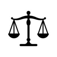 scale of justice icon vector design template in white background