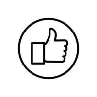 thumb up icon vector design template in white background