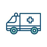 ambulancia icono vector diseño modelo en blanco antecedentes