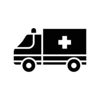 ambulance icon vector design template in white background