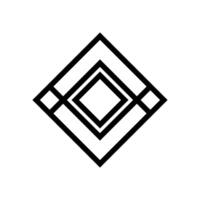 Geometric Pattern icon vector. Geometric figure illustration sign. Coasters Stencil symbol or logo. vector