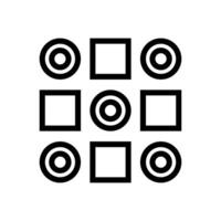 Geometric Pattern icon vector. Geometric figure illustration sign. Coasters Stencil symbol or logo. vector